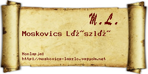 Moskovics László névjegykártya
