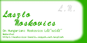 laszlo moskovics business card